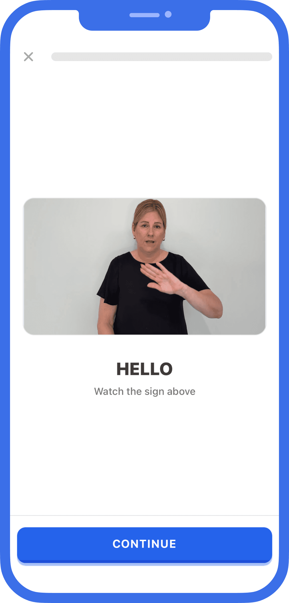 Auslearn app lesson screen